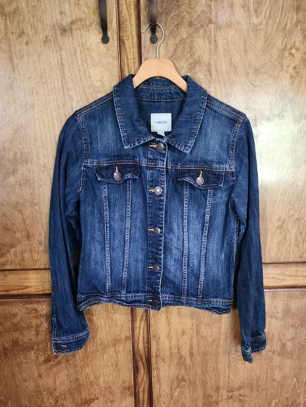 Cherokee Dark Blue Denim Jean Jacket